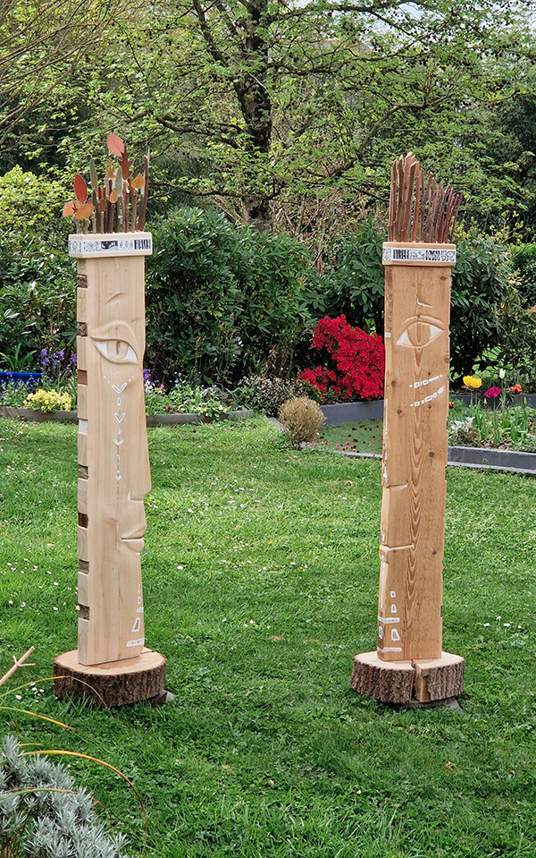 Totem du gardien et de la gardienne des bois