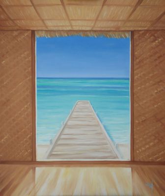 Fenêtre sur Paradis bleu